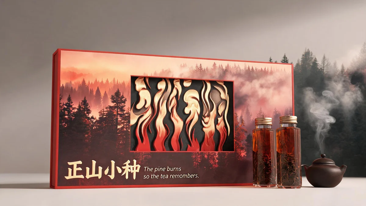 Dianhong molded pulp tea box — river-vein embossing