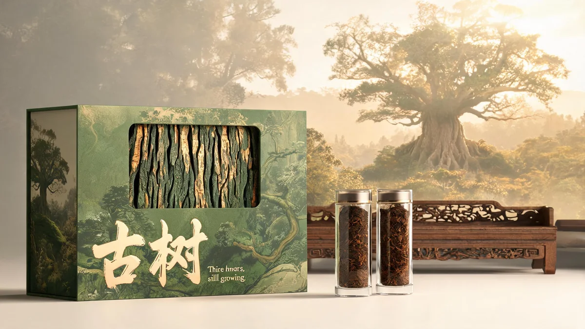 Laochatou molded pulp tea box — nugget embossing
